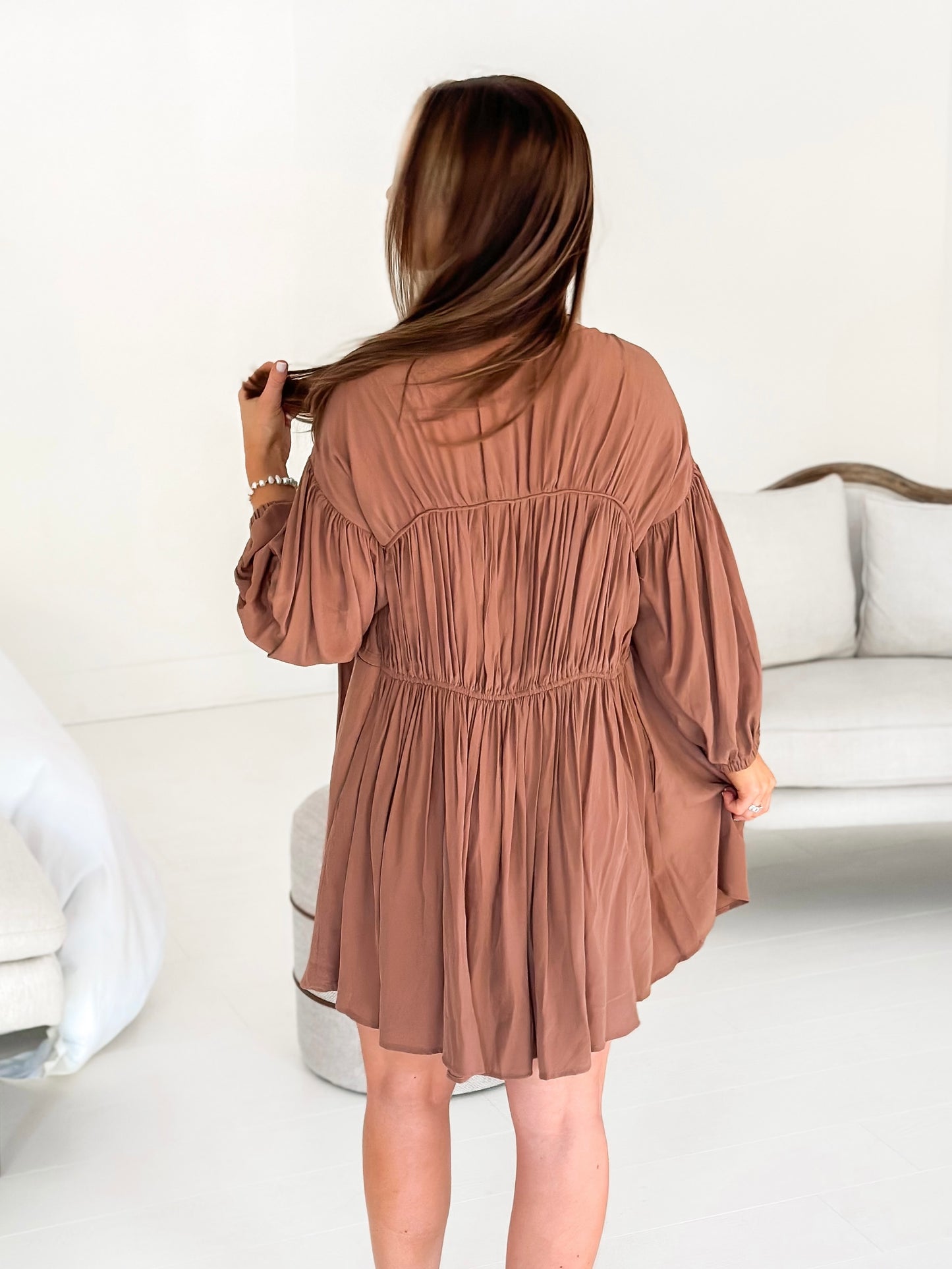 Toffee Long Sleeve Mini Dress