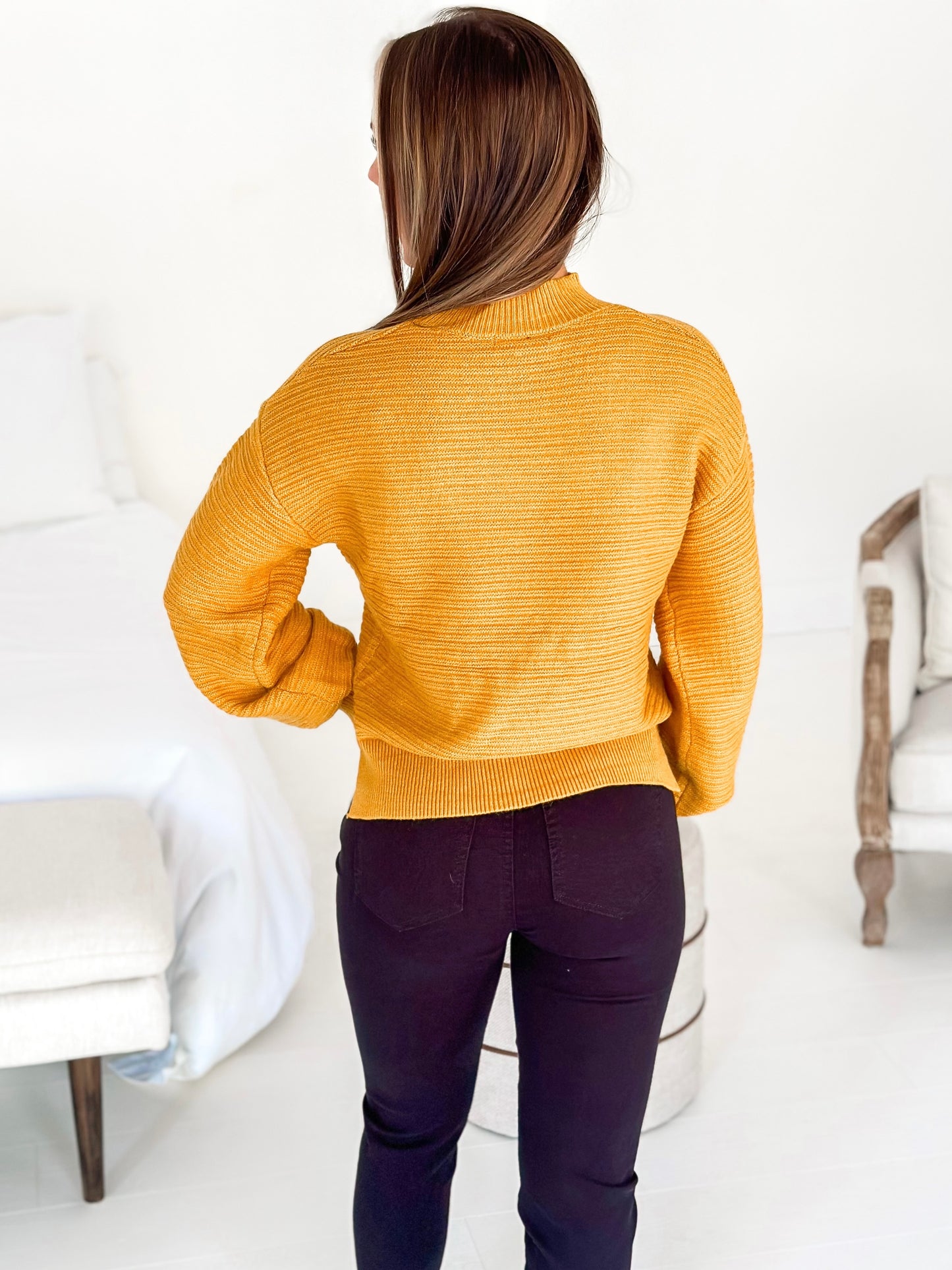 Golden Mockneck Sweater