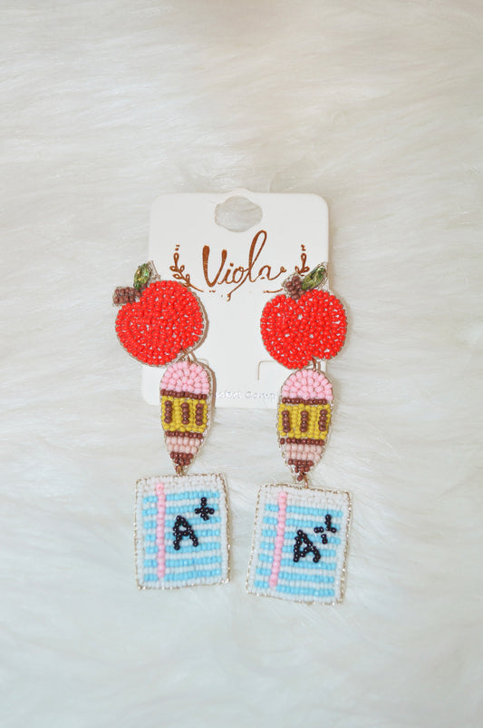 Paper and Pencil Teacher Earrings