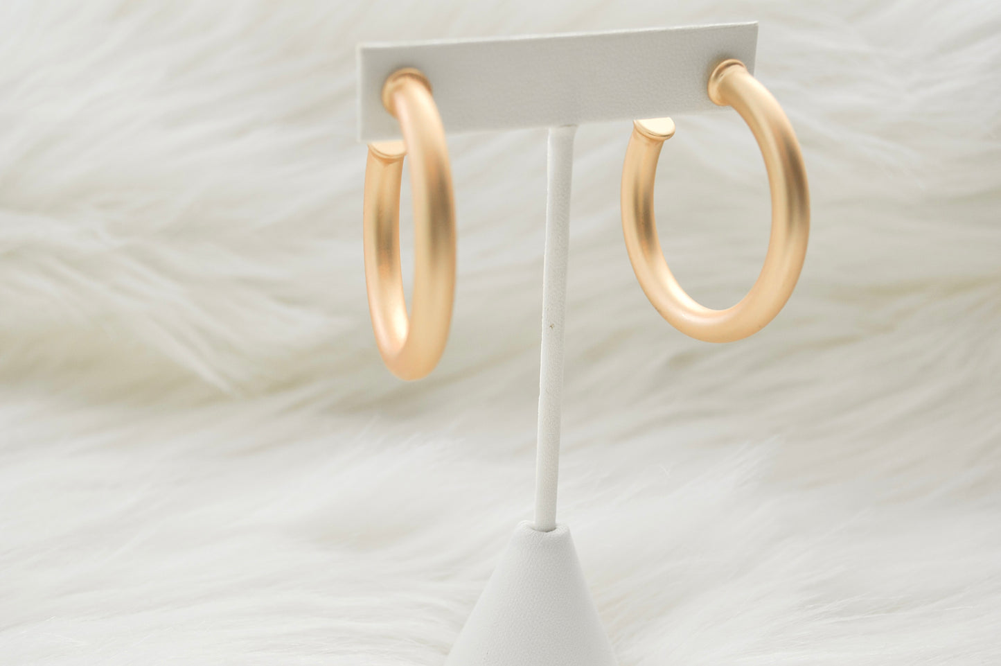 Matte Gold Hoops