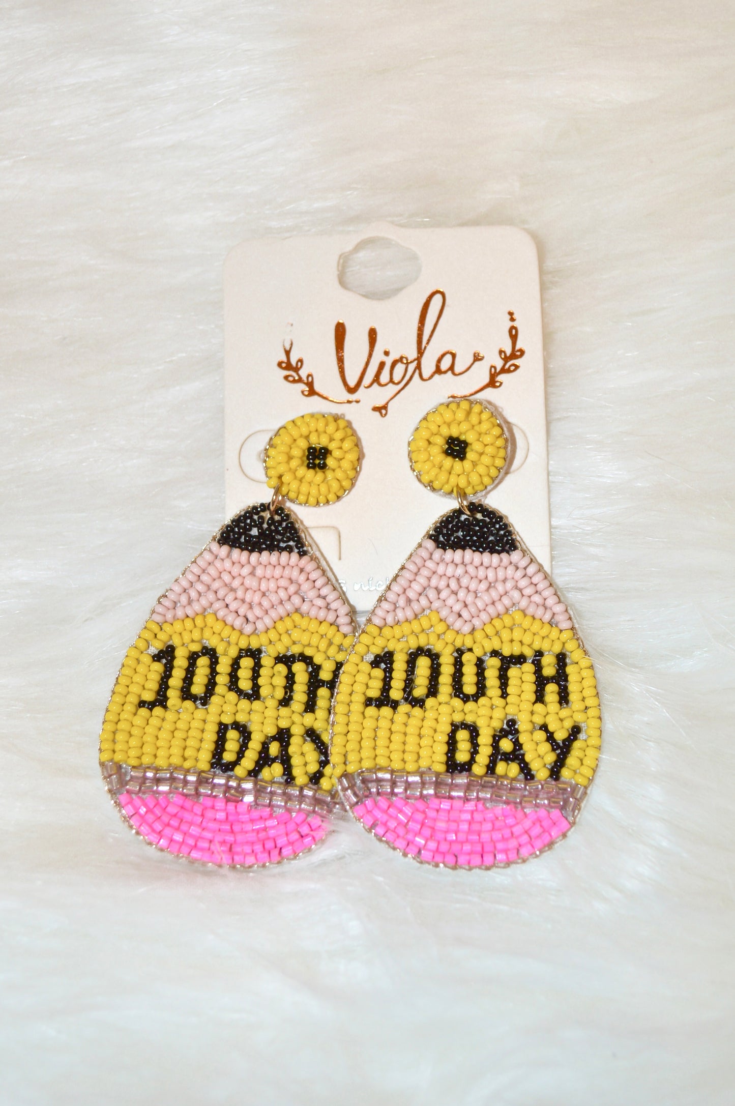 100th Day Teacher Earrings