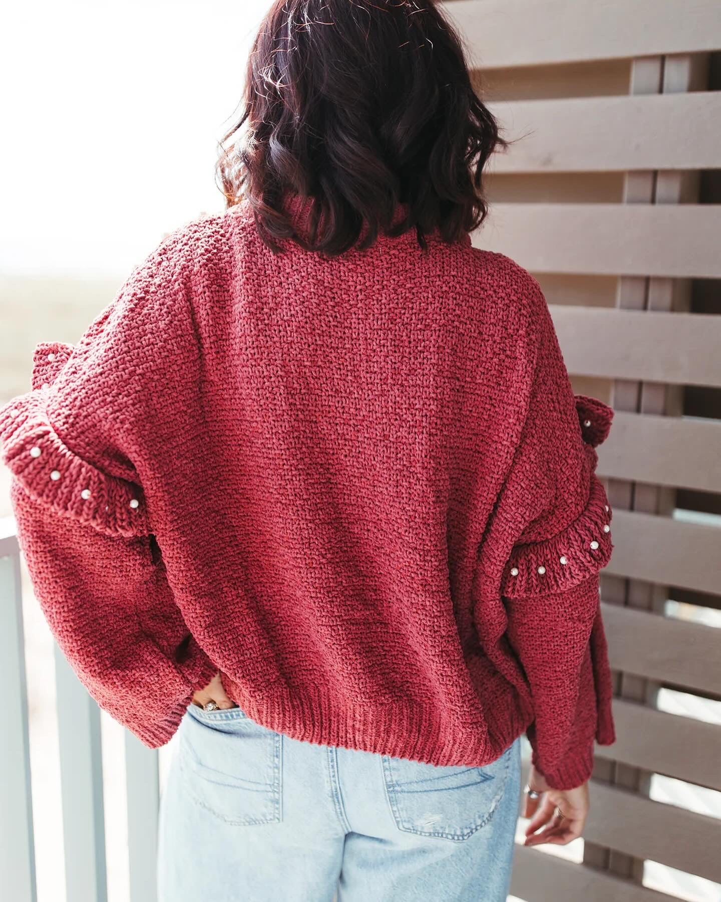 Sangria Embellished Sweater