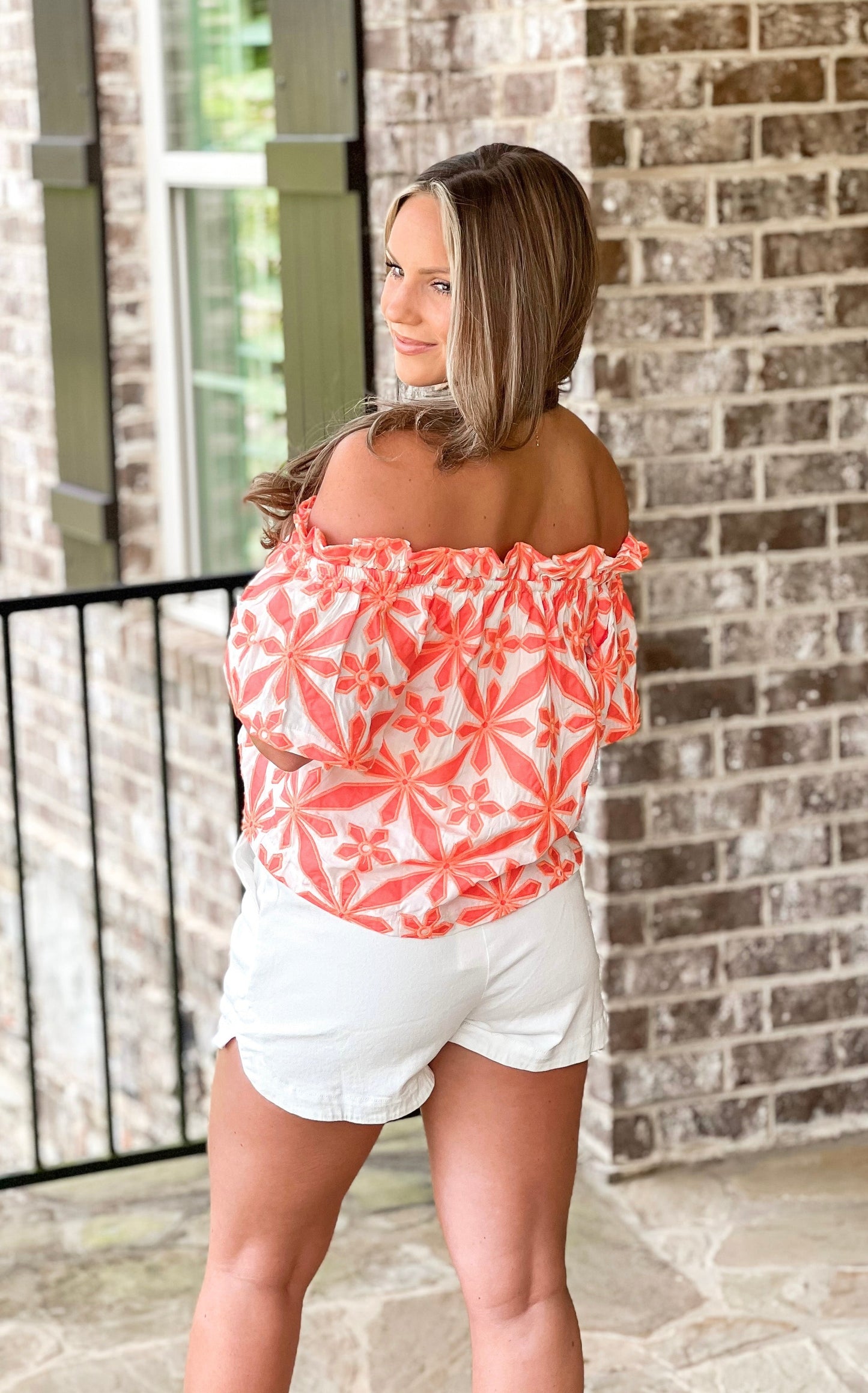 Neon Coral OTS Top